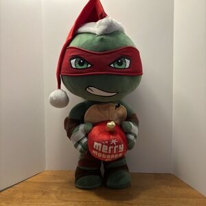 Gemmy 2017 Rafael Merry Mutants Plush Teenage Mutant Ninja Turtle 22" Free Stand